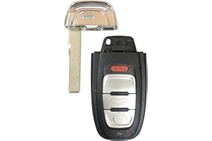 Car Key Fob fits Audi A1 A3 A4 A5 A6 A7 Q3 Q5 Q7 S3 S4 S5 Remote S7 FCC ID:IYZFBSB802;by AUTO Key MAX (Single)