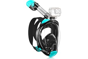 X99 Full Face Snorkel Mask for Adults, Snorkeling Gear with Latest Dry Top Breathing System Anti-Fog & Anti-Leak, 180°Panoram