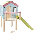 Lottie Wooden Tree House Playset with Ladder Slide and Swing for 7-Inch Dolls
