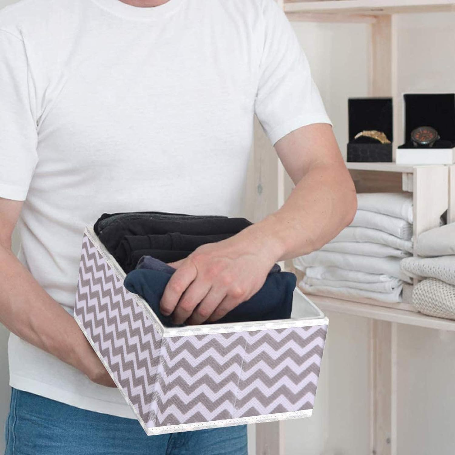 8 Panier Tissus Rangement Boite De Rangement Pliable Ouvertes Organiseur De Tiroir En Tissu Avec 3 Tailles Pour Chaussettes Vetements De Bebe Jouets Soutien Gorge Rangement Et Organisation Cuisine Et Maison Lawawarenesssociety In
