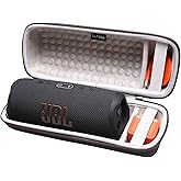 LTGEM Case for JBL Charge 4/JBL Charge 5 Speaker Carrying Case Hard Storage Travel Protective Bag Fits Charger and USB Cable (Velvet Grey)