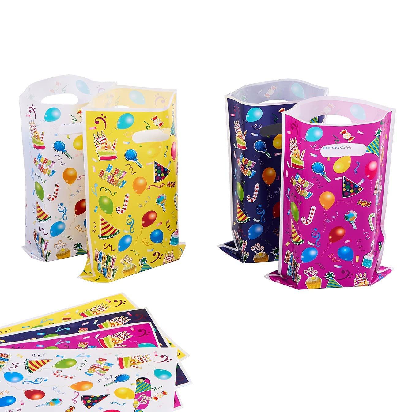 Plastic Party Favor Bags Assorted Colors 48 pcs (Balloon)