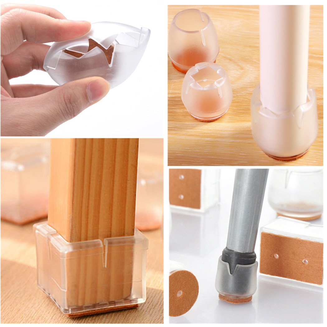 Ferretería para muebles 16pcs pies de la silla protectores del piso