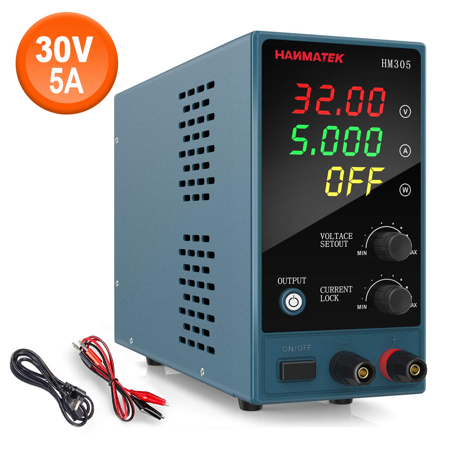Adjustable DC Power Supply (0-30 V 0-5 A) with Output Enable/Disable Button HANMATEK HM305 Mini Variable Switching Digital Bench Power Supply: Industrial & Scientific