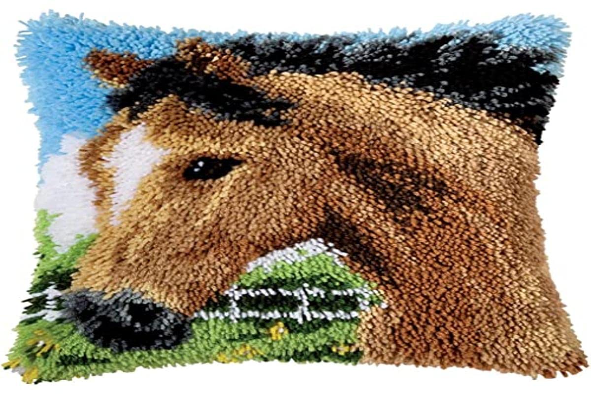 Vervaco Horse Latch Hook Cushion, Multi-Colour