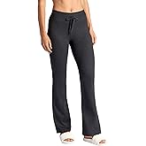 Gaiam Womens Marled High-Rise Flare Pant, Slim Fit, 31.5” Inseam, Stretch Midweight Heathered Material