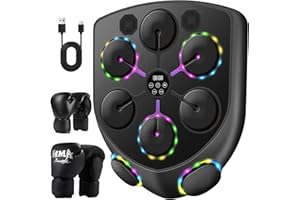 YORWHIN Smart Music Boxing Machine for Adults and Kids, Bluetooth Boxing Equipment with Boxing Gloves, Wall Mounted Electronic Punching Machine for Home Gym Workout Indoor