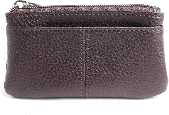 Amazon イーモノ E Mono コインケース 小銭入れ メンズ ベーシック フロントポケット付 シンプル パスケース ファスナー ジッパー ブラウン 定期入れ