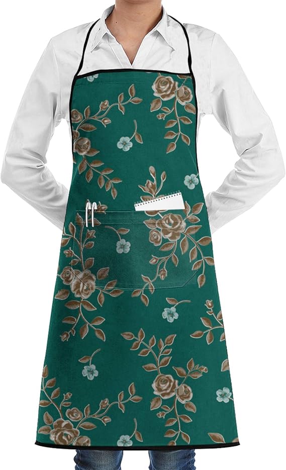 N\C Flower Waterproof Apron Cooking Kitchen Aprons Very Suitable for