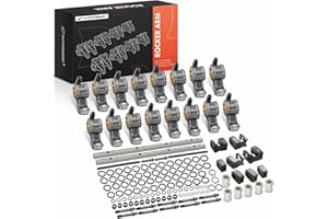 A-Premium 16Pcs Stainless Steel Shaft Mount Rocker Arms Kit with Needle Bearings Compatible with Ford 352-428 FE, 1.75 Ratio