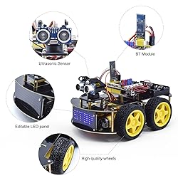 KEYESTUDIO Smart Car Robot,4WD Programmable DIY