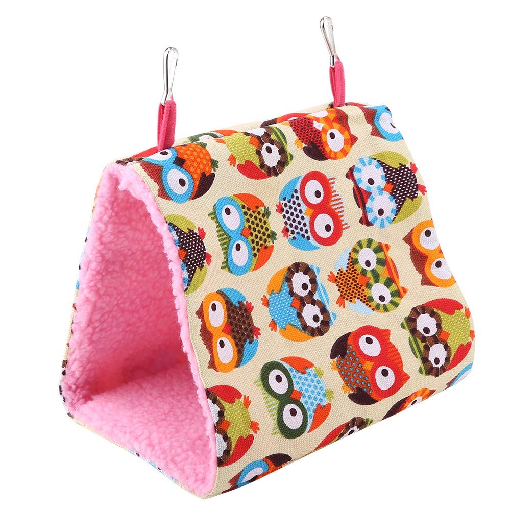 Tnfeeon Medium Parrot Hammock, Winter Warm Bird Nest House Shed Hut Soft Birds Hut Hideaway for Hamster Parrot Macaw Budgies Eclectus Parakeet Cockatiels Cockatoo Lovebird(#2)