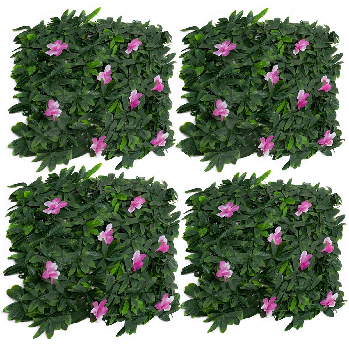 GreenBrokers Purple Artificial Green Wall Hedge Flowers(Pack of 4) -UV Stable Vertical Garden