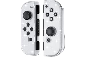 FANPL Glitter Case for Nintendo Switch & Switch OLED Joy Con, Sparkly Clear Joy Con Protective Cover with Ergonomic Design, Soft Jon Con Controller TPU Shell Comfortable, Easy Installation