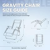 Straame Zero Gravity Chairs Set of 2 Folding Reclining Garden Chairs Black view 2