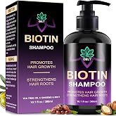 Biotin Hair Growth Shampoo, Hair Loss Shampoo for Thinning Hair-Fresh | or Women &amp; Men, Strengthen Roots, Control Oil &amp; Thicken Thin Hair, Sulfate-Free for All Hair Types, 10.1 Fl Oz