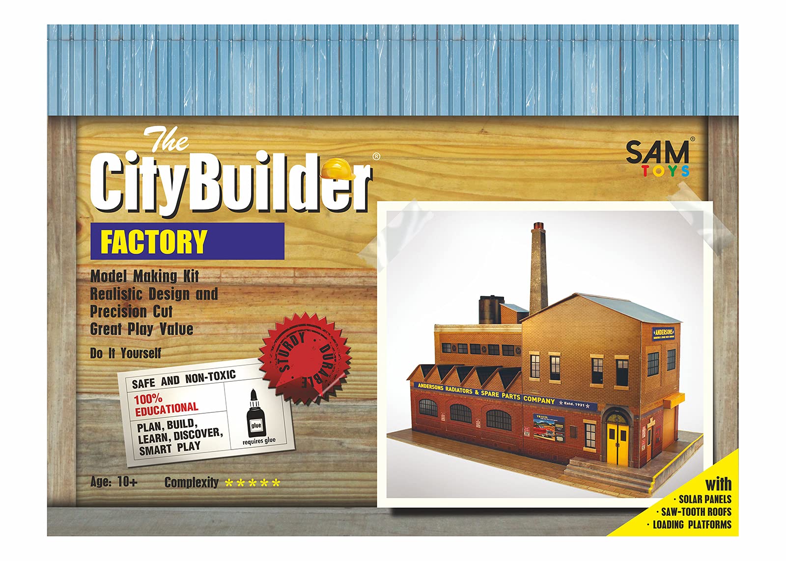 The CityBuilder O gauge (7mm) 1:43 scale Model Railway Building FACTORY Kit CityBuilder, (CB018)