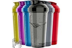 VELOMIX -6 PACK- 28 OZ Protein Shaker Bottles for Protein Mixes, Shaker Cups for Protein Shakes, Shaker Bottle Pack, Blender Bottles, Shakers for Protein Shakes, Shaker Cup, Protein Shake Bottles
