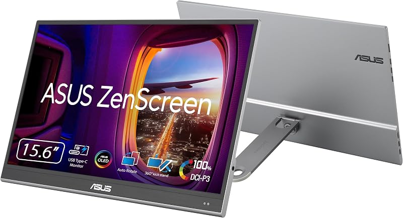 ASUS ZenScreen OLED MQ16AHE 16 inch Portable Monitor FHD 100% DCI-P3 USB-C