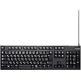 エレコム キーボード 有線 USB接続 メンブレン式 1000万回高耐久 ブラック TK-FCM062BK