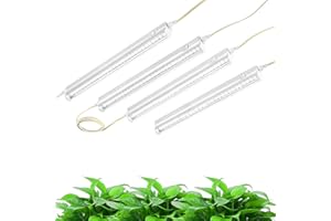 HYWYIMLAIT Hywymlait T5 Grow Lights for Indoor Plants, 5000K Full Spectrum, 1FT LED Growing Lamp, Plant Growing Light Strips for Greenhouse Seed Germination, Vegetable Planting, Plug and Use, 4 Pack