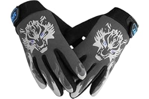 TINAYAUE Cycling Gloves for Kids Boys Girls Outdoor Biking Mittens Full Fingers Windproof Thermal Riding Gloves Non-Slip Shockproof Fitness Exercise Gloves for Bicycle Skiing Climbing Racing Skating (5-10Y)