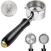 MEION Aluminium Alloy 54mm Bottomless Portafilter Compatible with Breville Barista Express Machines, Sage, Barista Pro, BES870XL, BES880, Espresso Portafilter with 18g Filter Basket & Puck Screen