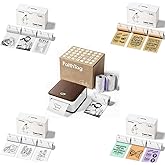 FaithTag F21 Bible Stiudy Printer Kit with 12 Rolls of 2" Stickers(White*3 + Transparent*3 + Gold*3 + Multicoloured*3