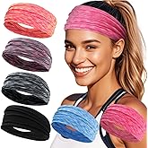 TERSE Sweat Bands Headbands for Women: Workout Headbands for Women Non Slip, Sweatbands for Sports Yoga Running
