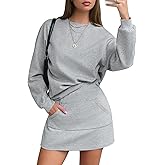 EXLURA Women 2 Piece Skirt Set Airport Outfits 2026 Cotton Travel Sweat Suit Casual Lounge Crewneck Sweatshirt Skort Sets
