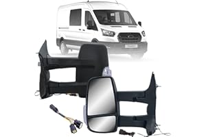 Replacement Driver Left Side Door Mirror Long Extension View Tow Mirror Power and Heated with Signal Light Indicator for Ford