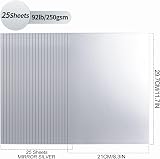 Uncle Paul A4 Silver Mirror Cardstock 25 Sheets 250gsm 92lb Craft Paper view 2