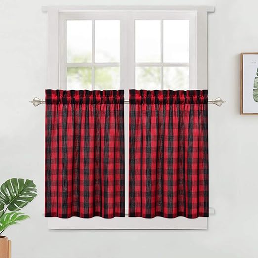 Amazon Com Haperlare Christmas Kitchen Curtains For Bathroom