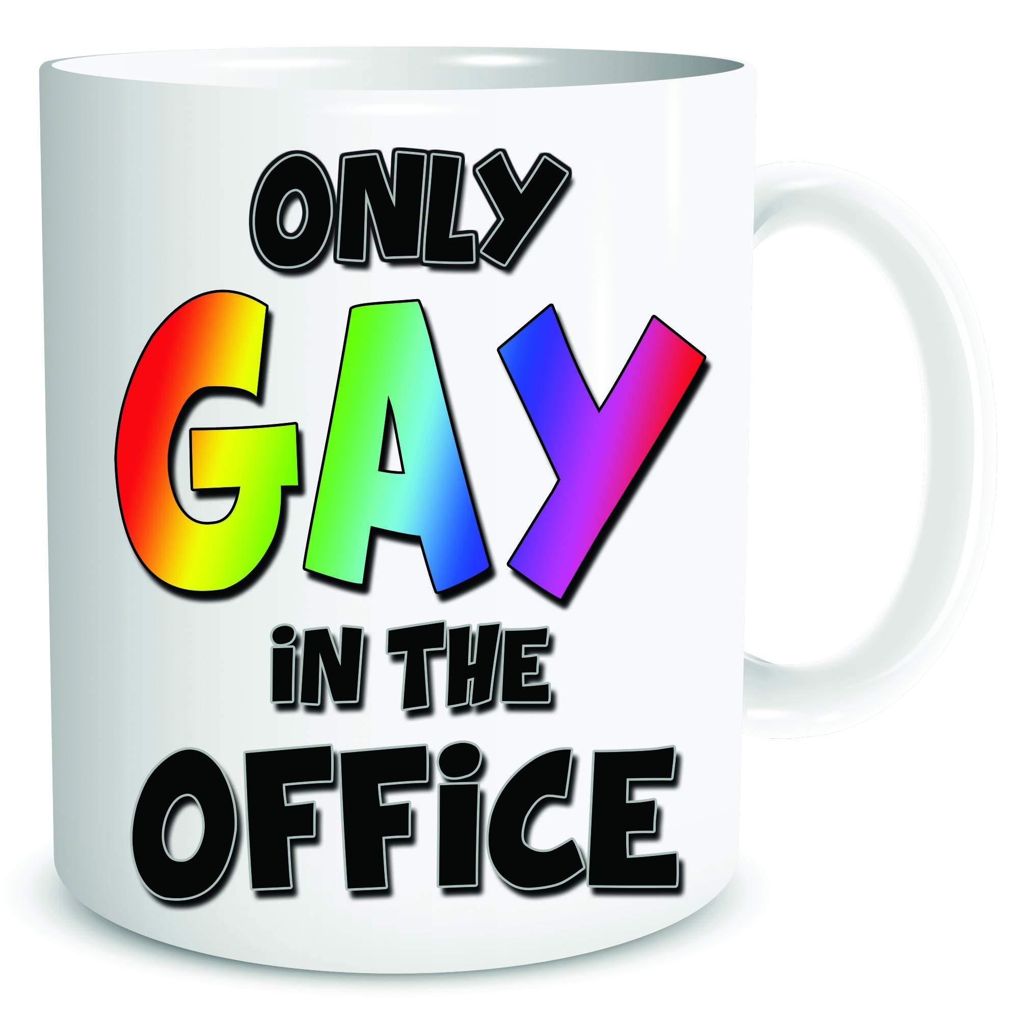Only Gay in The Office Mug LGBT Lesbian Gift Secret Santa Work Office Mugs WSDMUG2053