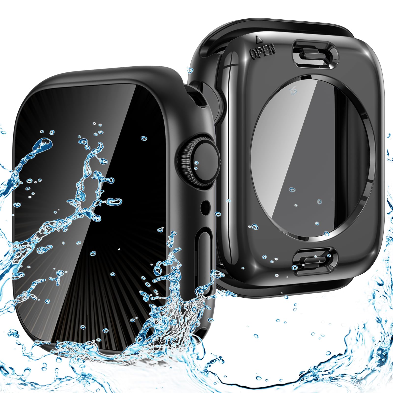 Photo 1 of Goton Privacy Waterproof Case Compatible for Apple Watch Series 11/10 Screen Protector 42mm, Anti Spy Face Cover Back Bumper for iWatch Accessories