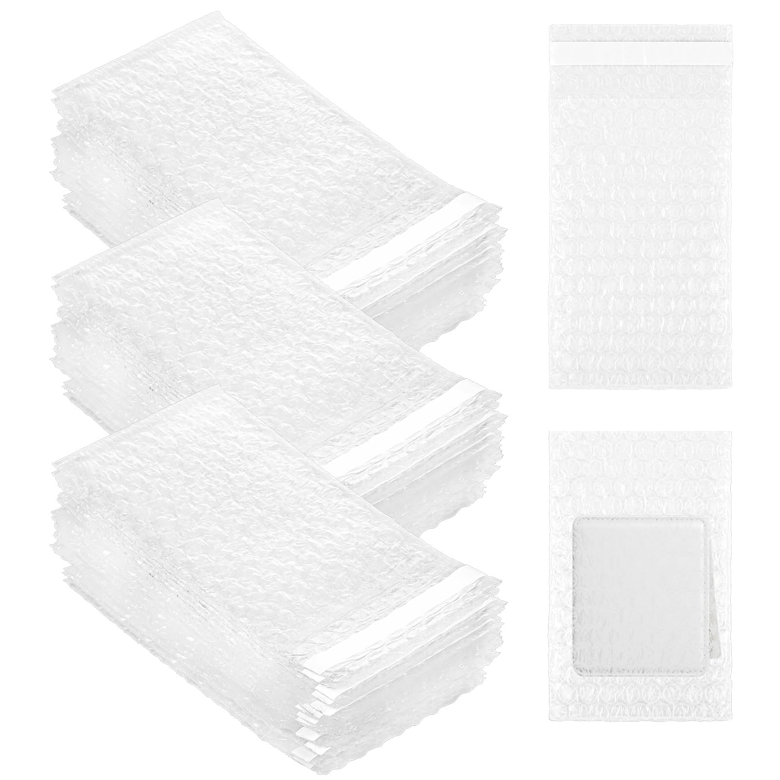 Photo 1 of 300Pcs Bubble Wrap Bags 4 x 6 Inch Clear Bubble Out Bags Self Sealing Bubble Wrap Pouches Double Wall Bubble Pouch Bag for Moving and Storage