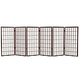 3 ft. Short Window Pane Shoji Screen - Walnut - 6