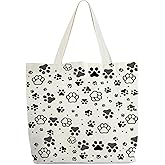 Levitatinyear Pet Tote for Women, I Can And I Will Tote, Dog Lover Gifts, Paw Print Library Book Bag, Doggie Shoulder Bag Gifts for Dog Lovers Pet Mom Women Friends Sisters Colleagues Veterinary -41