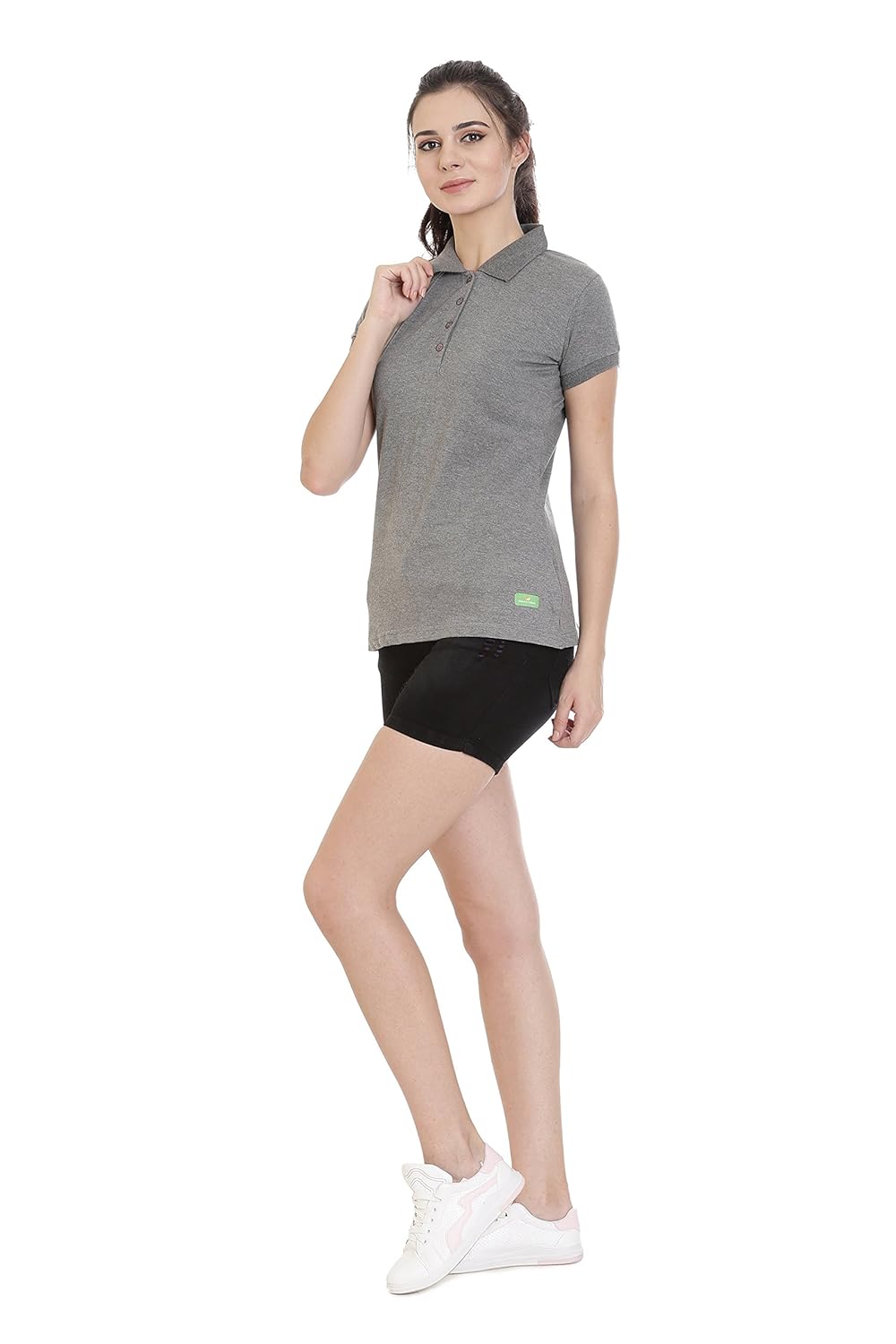 goldstroms women's polo/collar t-shirts/top/tee with button