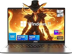 AOC Laptop Computer 15.6 Inch FHD Screen Laptop