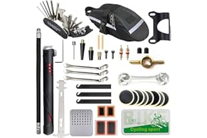 Beenlen Bike Repair Kit, Home Bike Portable Patches Fixes Tool with Bicycle Repair Bag & Bicycle Tire Pump for Mountain Bike 
