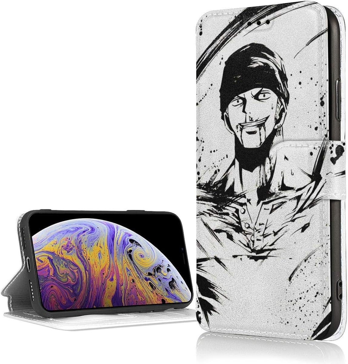 Amazon Co Jp ワンピース One Piece 海賊王 Iphone7 8 X Xs Xr 手帳型 革製電話ケース 折りたたみ式電話ケースん 携帯電話ケース スマホケース レザーカバー 服 ファッション小物