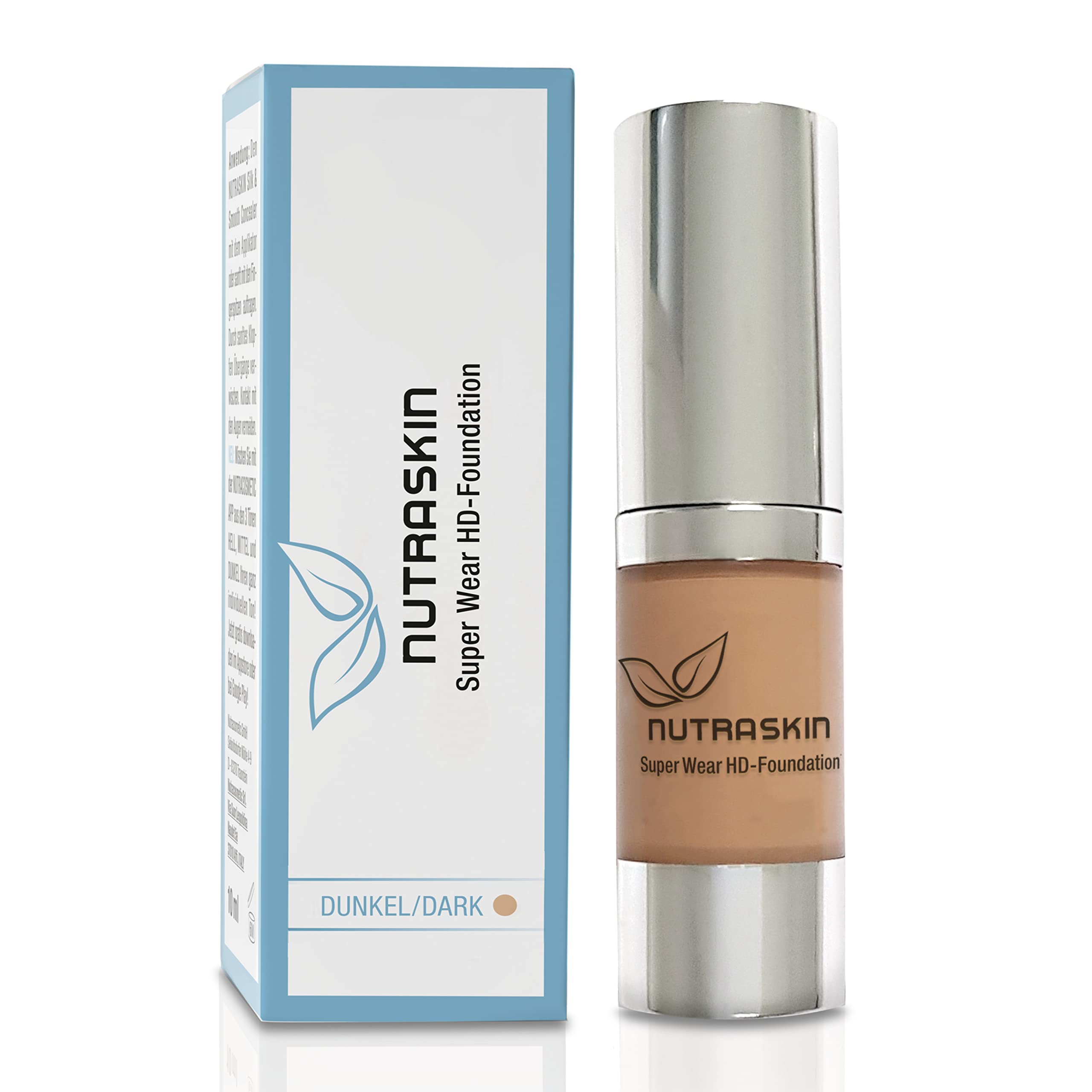 NUTRASKIN Super Wear HD Foundation, long-lasting & waterproof make-up, 15ml (dark/dark)