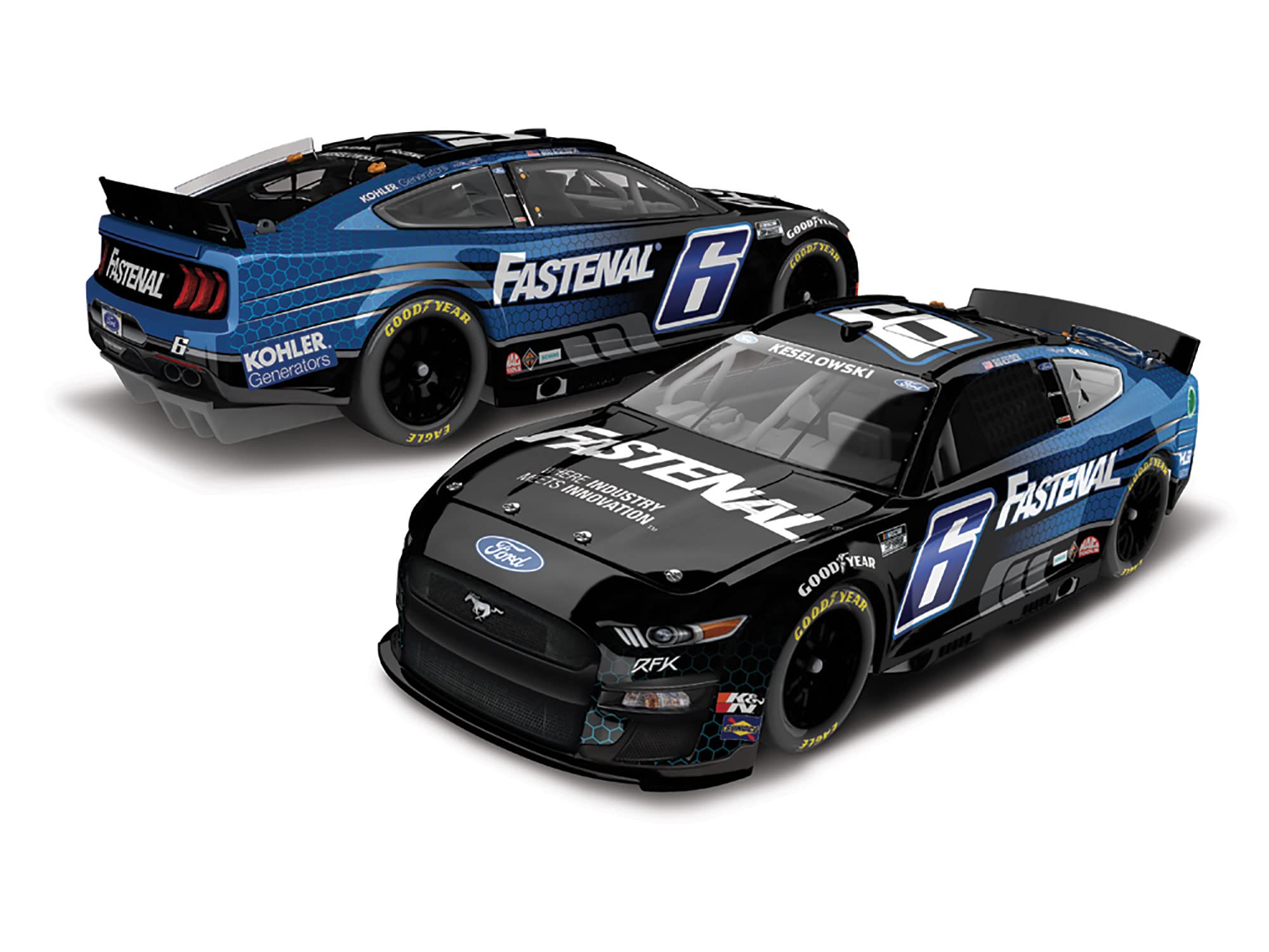 Lionel B Keselowski 1/64 HT FASTENAL 22 Mustang, Multi-coloured