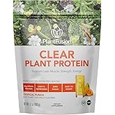 PlantFusion Clear Protein Powder with Pea Protein Peptides - 20g Fast-Absorbing in Water, 90 Calories, Zero Sugar, Premium Alternative to Clear Whey - 16 oz