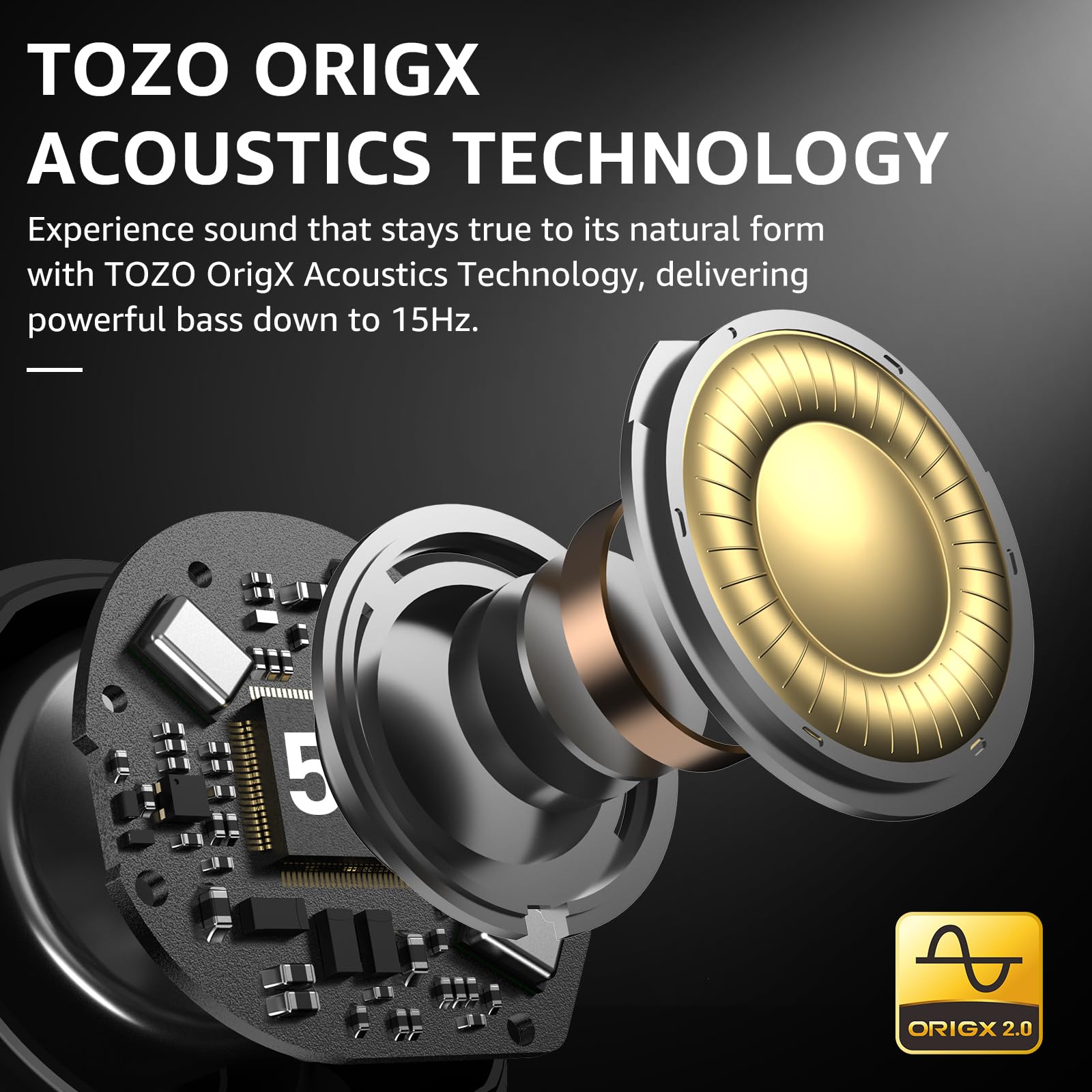 TOZO NC9 Kabellose In Ear Bluetooth Kopfhörer Hybrid Noise Cancelling 45dB 3