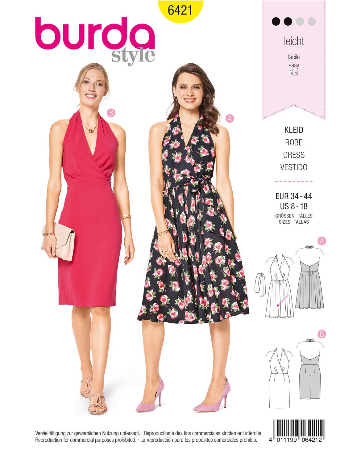 Burda Style Sewing Pattern B6421 Women’s Swing Dress