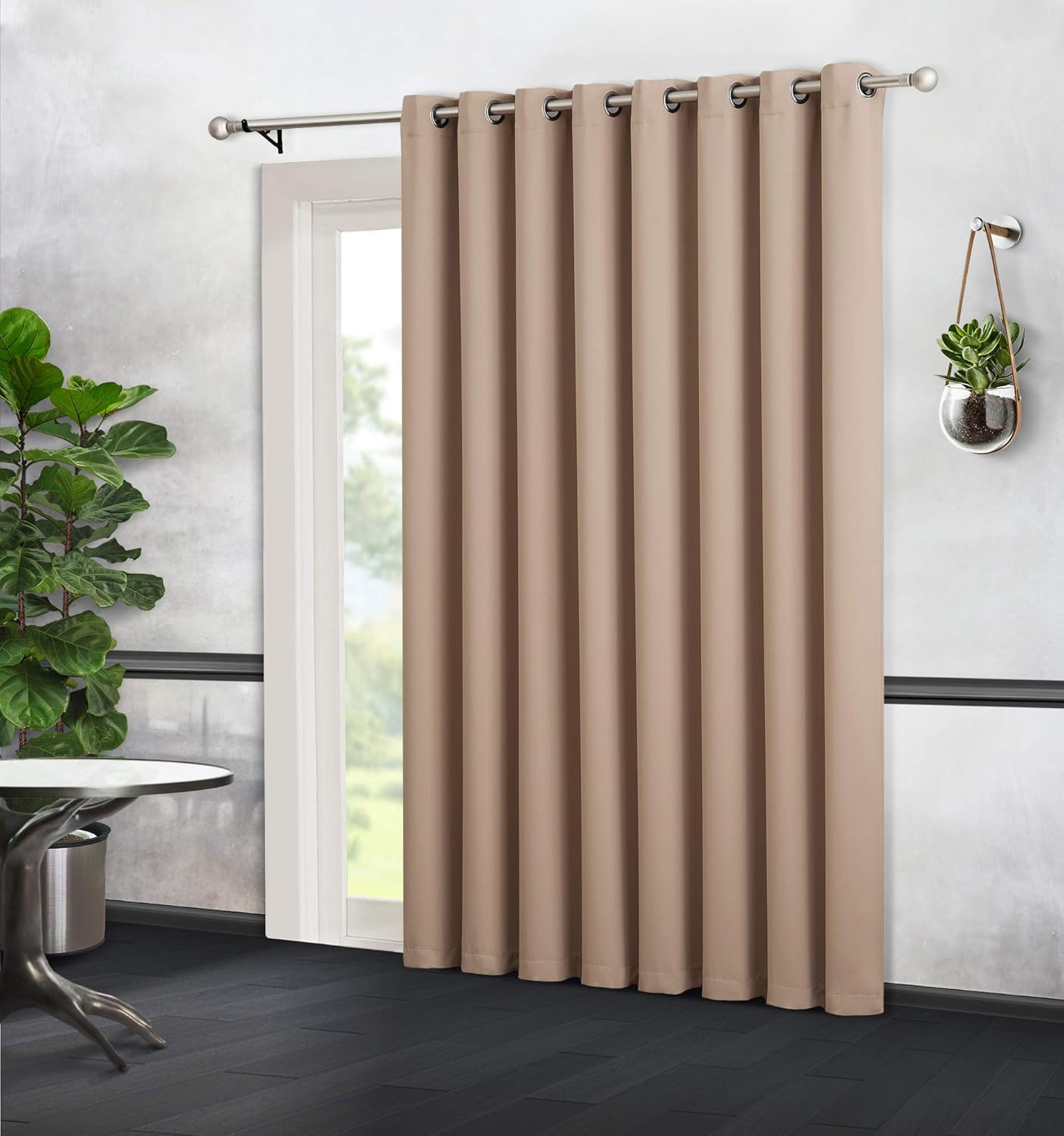 Outdoor Curtains - DecoSource - 1 Extra Wide Premium Patio Panel - 102 Inch Wide - 84