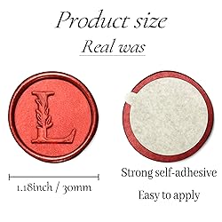 25Pcs Red Wax Seal Stickers Handmade Vintage