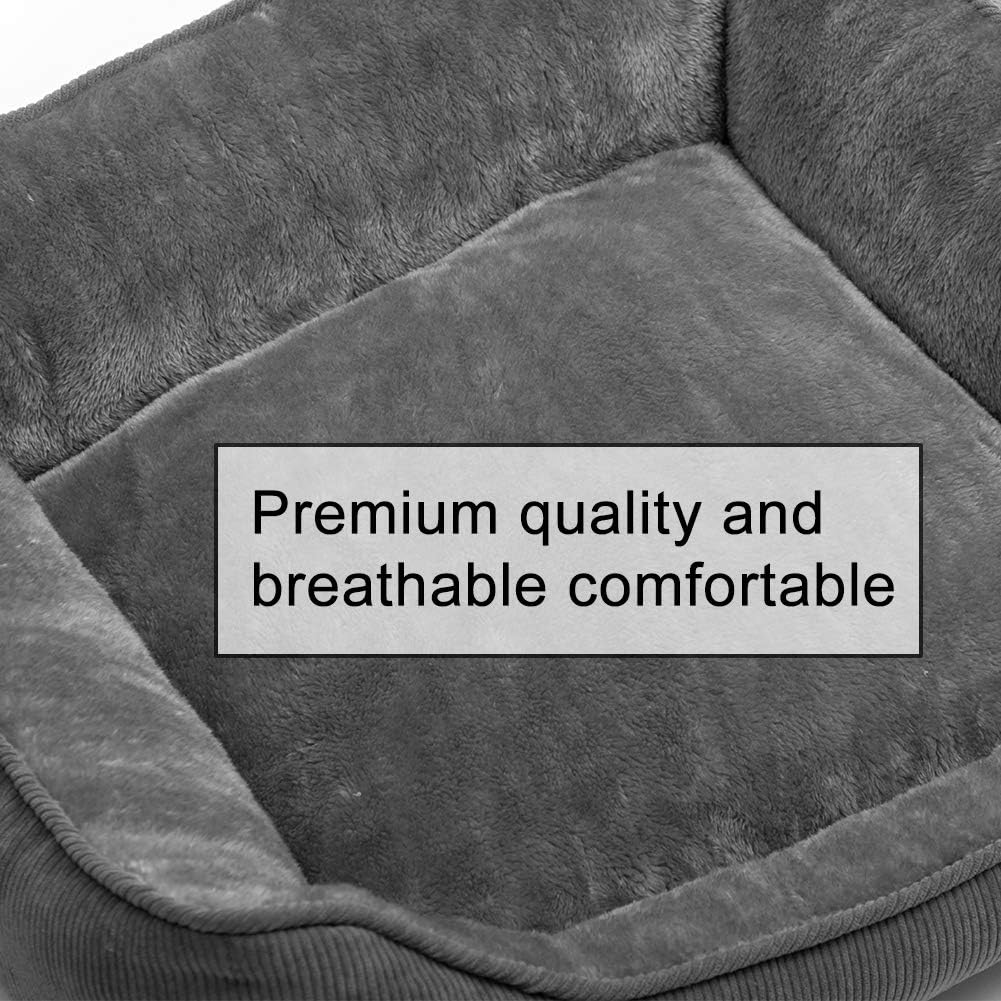 Hollypet Cat Bed Small Dog Bed Pet Bed for Cats and Puppy Soft Pet Sleeping Bed Breathable Pet Cushion, Dark Grey(55 * 45 * 15cm) - Image 5